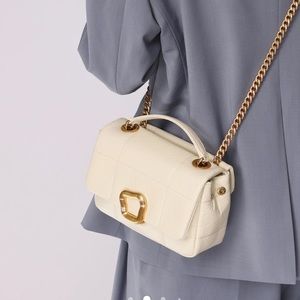Songmont small chocolate bag white. BNWOT